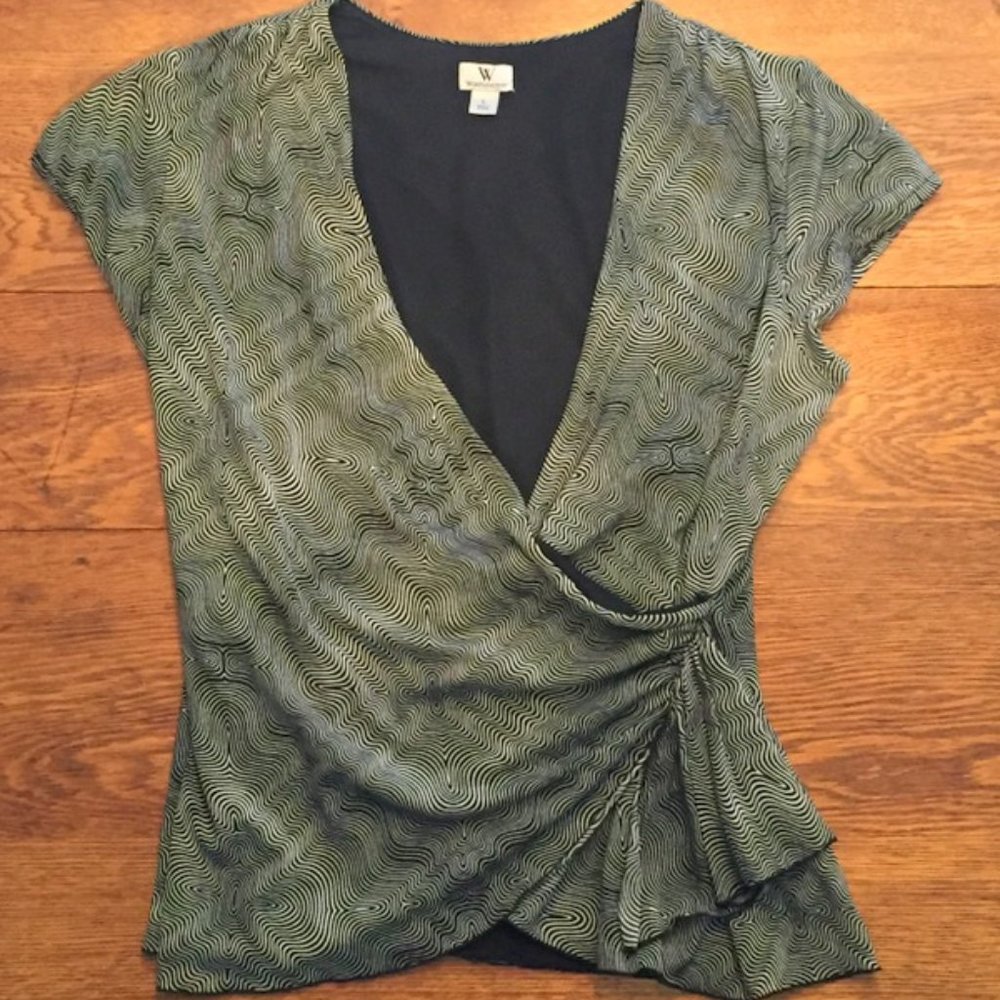Worthington Gathered Cross Body Top